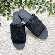 Frye Riley Woven Slide Mule Leather Sandal Sz 9.5