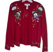 Vintage Tiara International Christmas Cardigan Sweater as is