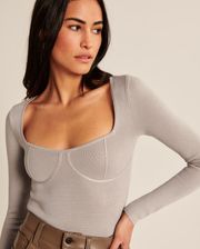 Corset Slim Sweater Top 