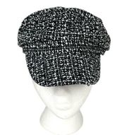 Newsboy Visor Cap Black White