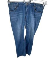 CAbi Womens Straight Jeans Denim Stretch 5 Pocket Medium Wash Blue Size 16