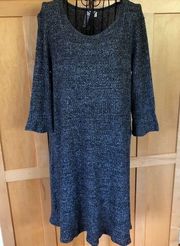 soft and comfy 3/4 sleeve dark grey sweater Dress Large