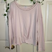 Soft blouse with pearl neckline