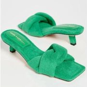 Good American Terry Slip on Green Sandals(Size 7.5)