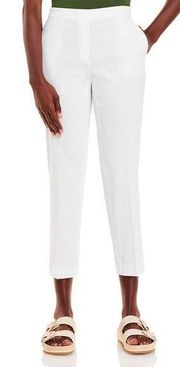 Theory Treeca good linen white cropped pants size 18