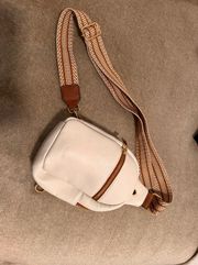 White Faux Leather Sling Bag