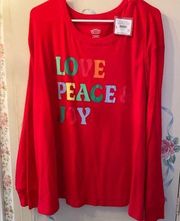 Wondershop Lounge Christmas Sleep Top NWT