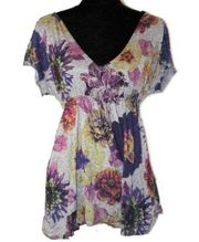 XXI V Cut Floral Top Size Medium