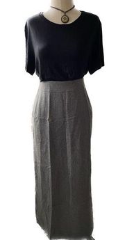 Brooks Brothers 346 Gray 96% Wool Long Skirt Sz 8