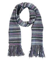 Women's Vintage J.Jill purple colorful striped wool scarf