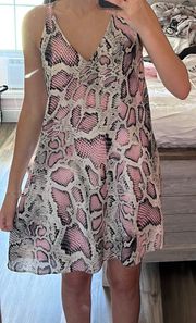 Pink Snakeskin Dress