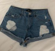 Forever 21 F21 distressed shorts