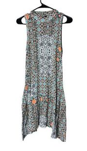 Anthropologie Maeve BOHO Floral Mixed Print Sleeveless Dress Size Small