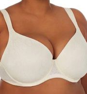 NWT Secret Treasures women’s plus size 44D underwire t-shirt bra ivory new