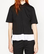 Zara Pinstriped Frilled Top Ruffle Striped Peplum