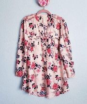 Matilda Jane Pink‎ Ruffle Floral Quarter Buttondown