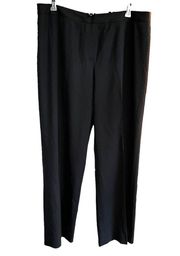 Lafayette 148 New York Virgin Wool Luxe Trousers in Black Womens Size 14