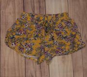 Mustard Yellow Flowy Shorts