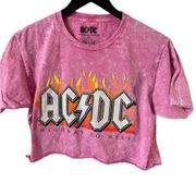 AC/DC cropped pink Highway to Hell tee in small. 💯 cotton.