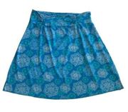 Tranquility by Colorado Clothing Skirt Blue White Print Pull On Casual Size XXL