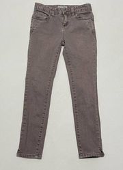 Free People Ankle Cropped Skinny Jeans Mauve Color Women's Size 24