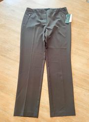 Zac & Rachel Slim Straight Bond 18 Gray Pants Size 14 NWT