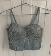 Rhinestone Crop Top