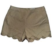 LoveRiche woven peach scalloped shorts large