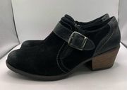 Earth Origins Oakland Addie Clogs Booties Shoes Women's Size 9.5M Black Suede