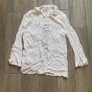 Lovers + friends white button front shirt