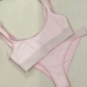 Frankie’s Bikinis Drew Pink Small Bottom and XS Top Set