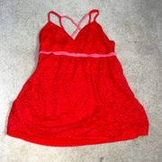 NWT beautiful laced nightie fully lined with criss-criss adjustable straps