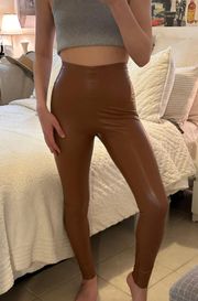 Faux Leather Legging - Cocoa