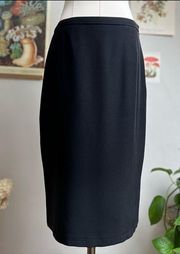 Black Silk Pencil Skirt size 4 small