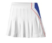 Long Techno Pleated Skirt Women - White, Blue