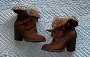 Fur Ankle Booties Size 6