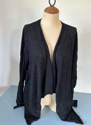 Torrid womens black cardigan size 2 (2X) open front long sleeves