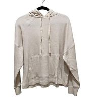 Style & Co Waffle Knit Hoodie Sweatshirt Oatmeal Size Large