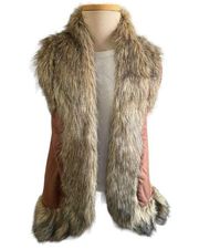 Judith March fur trimmed vest med