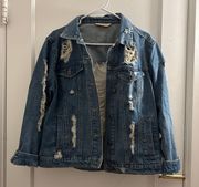 distressed denim jacket