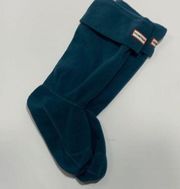 Hunter Women's Original Tall Fleece Boot Socks Ocean Blue Size Large (8-10)