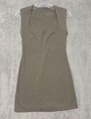 Everlane Dress Womens 2XS Clay Tan The 90s Mini Short Sleeveless Cotton