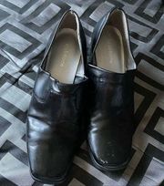 Liz Claiborne Black square toe heel dress shoes