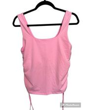 FABLETICS Women’s‎ Pink Ruched Tie Side Athletic Tank L