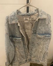 Oversized Distressed Jean Jacket