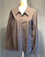 Kate‎ Spade Size 14 Women's Saturday Denim Button Up Shirt 100% Cotton