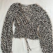 cheetah/leopard print blouse