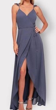 Lulus Lulu’s Here’s to Us High Low Maxi Dress New Small