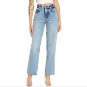 LOVERS & FRIENDS High Waist Reece Slim Straight Jeans in Harland