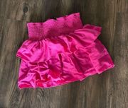 AQUA  hot pink ruffle tiered mini skirt